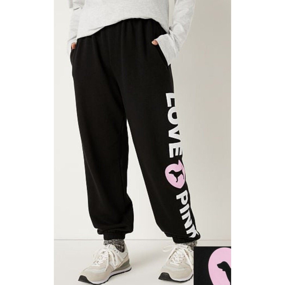 VS PINK CAMPUS PANTS JOGGERS ORIGINALS xl BLACK